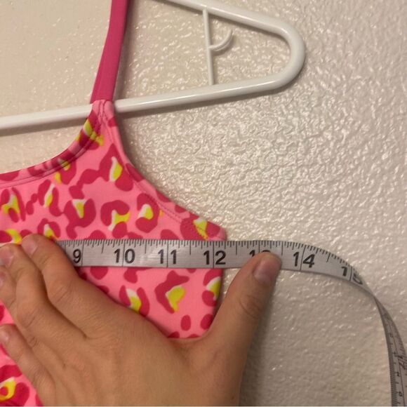 Art Class Girls One Piece hot pink animal print cut out swimsuit bathing suit M8 - Picture 6 of 7